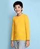NUSYL Cotton Blend Full Sleeves Solid Tee - Yellow