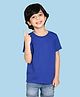 NUSYL Cotton Blend Half Sleeves Solid Tee - Royal Blue