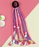 Asthetika Boho Style Braided Hair Tie - Pink & Purple