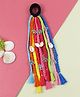 Asthetika Boho Style Braided Hair Tie - Red Pink & Blue