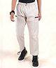 Kiddopanti Cotton Elastane Full Length Solid Cargo Pant - Beige