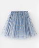 Kookie Kids Knee Length Star Foil Printed Skirt - Lavender