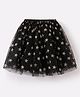 Kookie Kids Knee Length Star Foil Printed Skirt - Black
