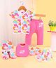 Babyhug 100 % Cotton Baby Clothing Gift Sets Pack of 7 - Pink
