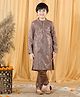 Piccolo Full Sleeves Sequins Embellished Kurta Pyjama Set - Brown