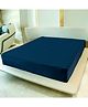 The Little Lookers Waterproof Mattress Protector - Breathable Fitted Sheet Pad Bed Cover with Elastic Band, Fitted 14' Deep - Navy Blue