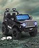 Battery Operated Ride On Jeep With Music Light & Remote - Black| Pre-loaded Music with USB & AUX| Easy to Assemble| Wide Comfortable Seat| Easy to Operate| LED Lights| With Remote