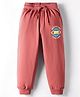 Taeko Looper Knit Full Length Lounge Pants with Skateboard Print - Rust Orange