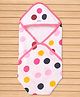 Doreme Interlock Knit Towel & Wrappers Polka Dots Print L 30 x B 23 cm - Pink