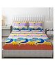 FRESH FROM LOOM 144 TC Cartoon Printed Microfiber Double Bedsheets for Kids with 2 Pillow Cover, Size - 90x95 Inches, Gudnight Design