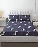 FRESH FROM LOOM Double Bedsheets for Kids with 2 Pillow Cover 90x95 Inches - Happy Grey Design