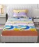 FRESH FROM LOOM 144 TC Cartoon Printed Microfiber Single Bedsheets for Kids with 1 Pillow Cover, Size - 60x90 Inches, Gudnight Design