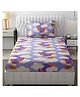 FRESH FROM LOOM Microfiber Single Bedsheets for Kids with 1 Pillow Cover, Size - 60x90 Inches,  Cloud Blue Design