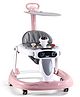 Baby Multifunctional Robotic Shape Musical Activity Cum Push Walker with Canopy & Parental Push Handle- Pink| Removable Toy Tray| Smooth Swivel Wheels| Compact Fold| Led Lights| Easy to Assemble|
