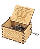 Awestuffs To My Mom Music Gift Box, Laser Engraved Music Box Hand Crank Music Box Vintage Music Box Birthday Gift