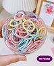 Puchku Set Of 90 Solid Hair Rubber Bands - Multi Colour