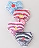 Bodycare Cotton Knit Panties Striped & Fruits Print Pack of 4 - Blue Red & White
