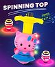 Toysire Flashing Top Spin Lattoo with Music and Colorful Flashing Light Sound Toy for Kids (Yellow)
