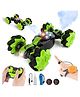 Toysire Remote Control Car Rechargeable RC Cars Stunt Car Double Sided Swing Arm 360° Flips Rotating 4WD Dance Car Toy(Green)