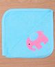 Child World Terry Knit Hand and Face Towel with Elephant Embroidery L 48 x B 43 cm - Light Blue