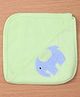 Child World Terry Knit Hand and Face Towel with Elephant Embroidery L 48 x B 43 cm - Sea Green
