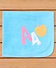 Child World 100% Cotton Terry Knit Towel & Wrappers With Text & Fruit Embroidery L 85 x B 55 cm - Light Blue