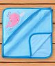 Child World Terry Knit Animal Embroidered Hooded Bath Towel L 76.2 x B 76.2 cm -Blue