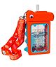 Koochie-Koo Dinosaur Theme Sipper Water Bottle for Kids, Cute Water Bottle with Soft Silicone Sipper, Drinking Bottle with Adjustable Shoulder Straps, BPA Free, Non-Toxic, 480 ml (Pack of 1, Orange)