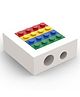 Ji and Ja DIY Puzzle Pencil Sharpeners 1 Pieces Stationery Puzzle in Bricks Characters Blocks Assemble DIY for Kids Boys and Girls Return Gift for Birthday - Multicolor