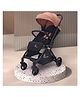 R for Rabbit Street Smart Ace Auto Fold Stylish Newborn Baby Stroller| Aluminum Frame Pram One Click Fold |Travel Friendly Cabin Trolley Stroller for 0-3 Years Kids||(Peach Black)