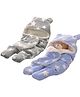 Brandonn Hooded Flannel Wearable Blanket Cum Wrapper Star Print Pack of 2 - Blue & Grey