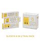 SlickFix 4-in-1 Trial Pack with Fashion Dressing Tapes, Dot Fashion Tape, Earlobe Support, and Shoe Bite Pads Pack of 4