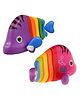 AKN TOYS Wind Up Crawling Fish Toy Movable Wag Shake Tail Aquatic Animal Key Operated Gear Fish Toy for Kids Walking Dancing Toy Infant Toddler (Pack of 3)