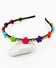 Lime By Manika Navratri Theme Flower Beads Detailed Hair band - Multi Colour