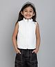 Taffykids Sleeveless Quilted Zip Up Jacket - White