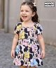 Babyhug Disney Interlock Knit Half Sleeves Frock With Minnie Mouse Graphics - White