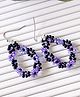 Bobbles & Scallops Halloween Theme Beads Embellished  Daisy Earring Set - Black & Purple