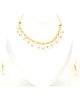Pihoo Navratri Theme Mesh & Pearls Detailed Necklace & Earrings Set - White