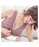 Bembika Wirefree Cotton Front Button Closure Maternity Nursing Bra - Deep Purple