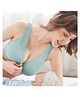 Bembika Wirefree Cotton Front Button Closure Maternity Nursing Bra - Green