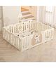 House of Quirk Baby Playpen - Foldable & Sturdy Safety Play Yard for Babies and Toddlers Indoor-Outdoor Baby Gate Playpen with Activity Wall 18 Panel-Astronaut
