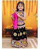 BownBee Sleeveless Navratri Theme Mirror Work Embellished & Embroidered Chaniya Choli Set - Black