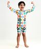 Somersault Full Sleeves Beach Theme Printed Swimsuit - Multi Colour