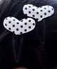 Pretty Ponytails Polka Dot Heart Hair Clip - Black & White