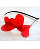 Pretty Ponytails Valentine Love Heart Hairband - Red