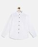 Campana 100% Cotton Full Sleeves Solid Shirt - White