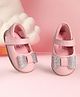 KazarMax Glittery Bow Applique Ballerinas - Pink