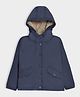 Mi Arcus Full Sleeves Solid Hooded Jacket - Dark Grey