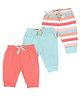 Mi Arcus 100% Cotton Pack Of 3 Striped & Solid Pajamas - Multi Colour