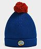 Mi Arcus 100% Cotton Solid Pom Pom With Wild Text Patch Embroidered Cap - Blue